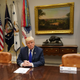 President Donald Trump speaks to the media during a meeting with congressional leadership in the Roosevelt Room at the White House in Washington, D.C., on Nov. 28, 2017. (Kevin Dietsch-Pool/Getty Images)